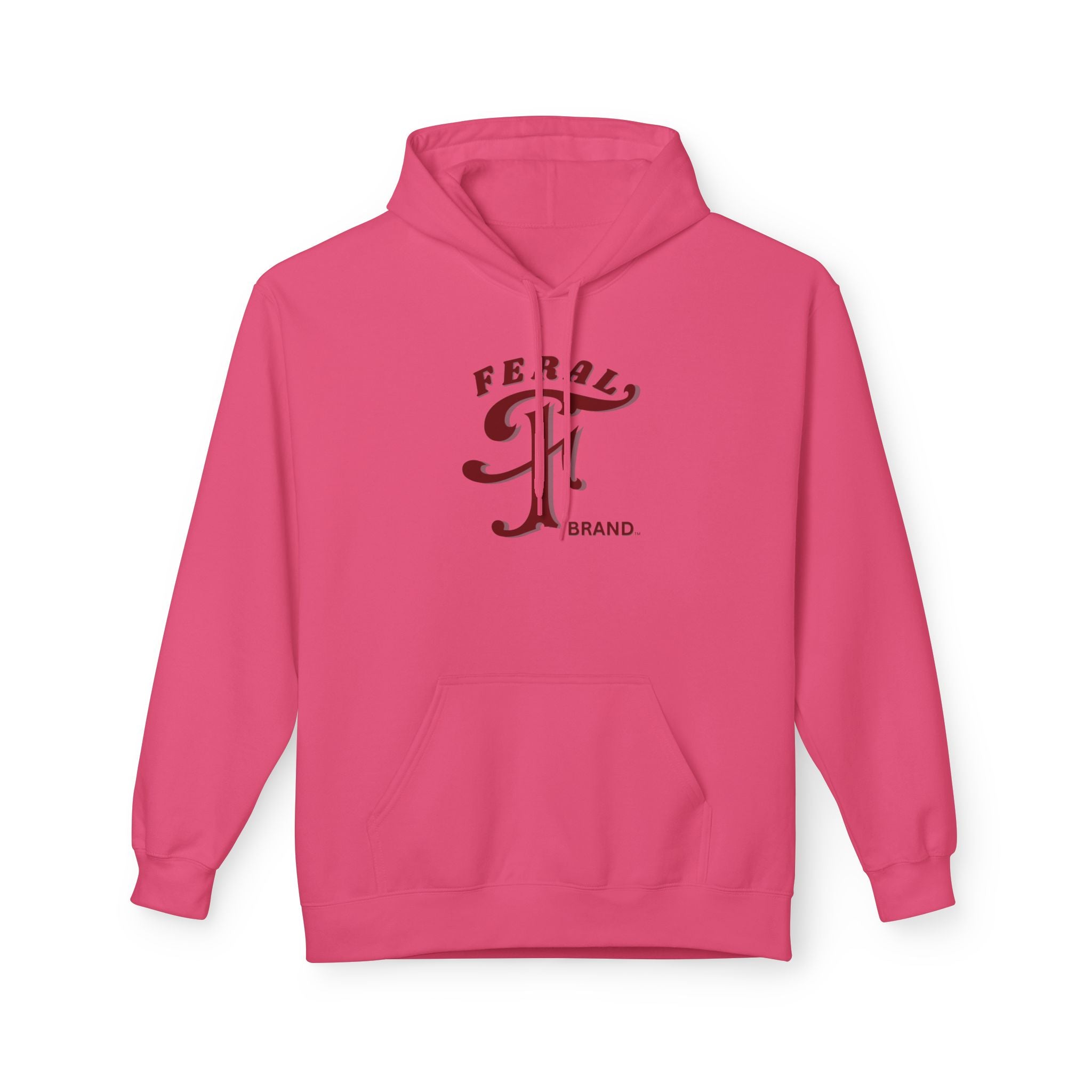 Feral Brand Logo Unisex Midweight Softstyle Fleece Hoodie