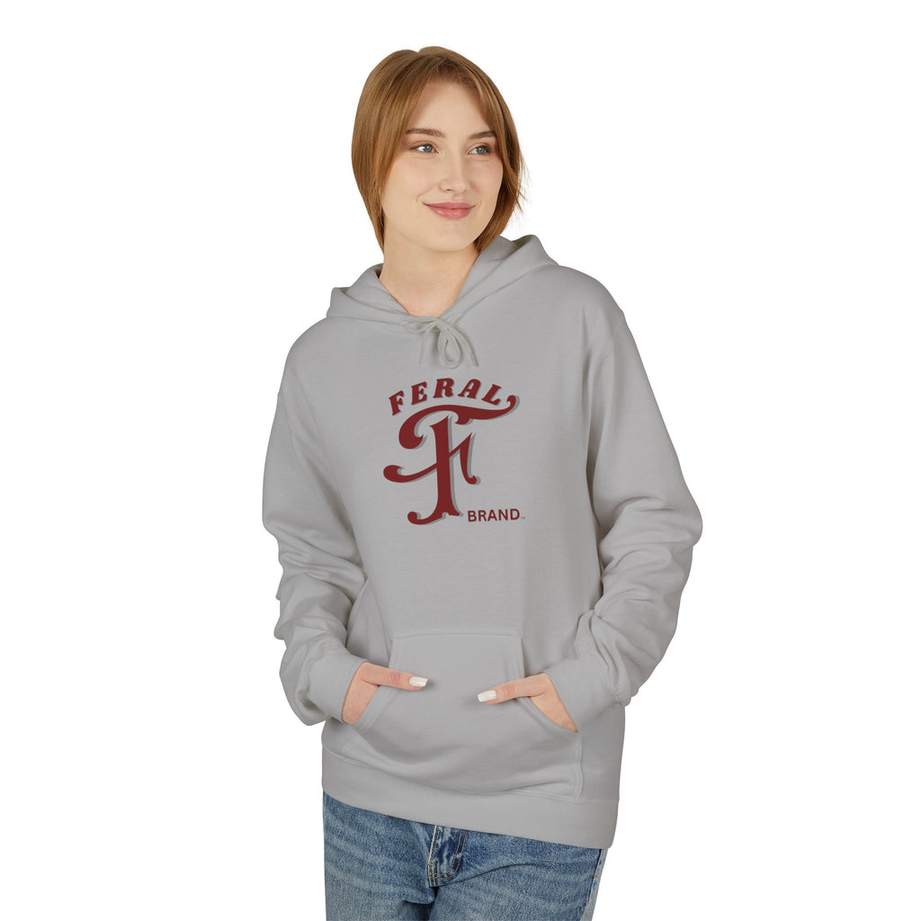 Feral Brand Logo Unisex Midweight Softstyle Fleece Hoodie
